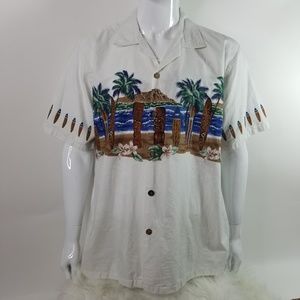 Favant Hawaiian Aloha Tropical Button-Front Shirt